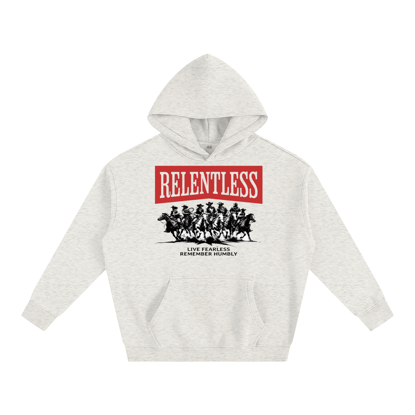 RELENTLESS Fleeced Hoodie - Memento Mori Clothing