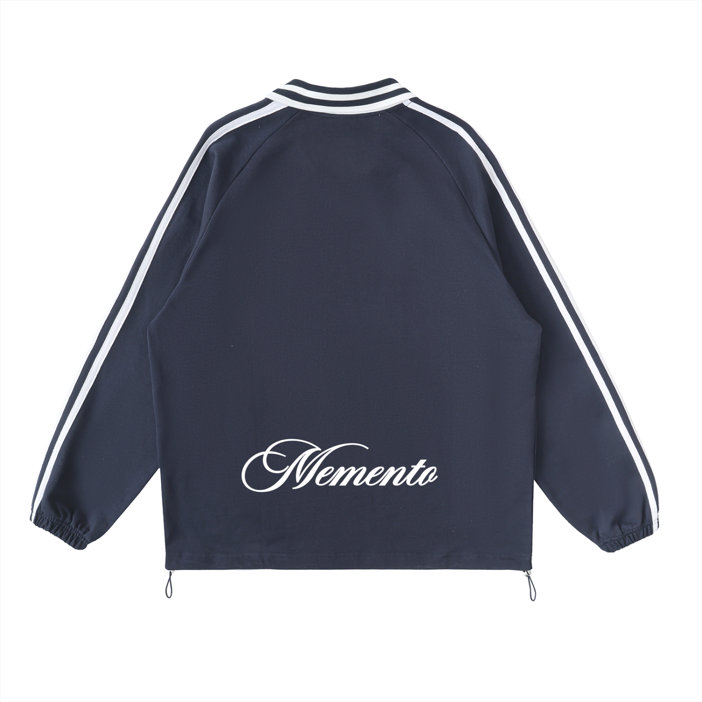 Memento Striped Lapel Collar Sweatshirt - Memento Mori Clothing
