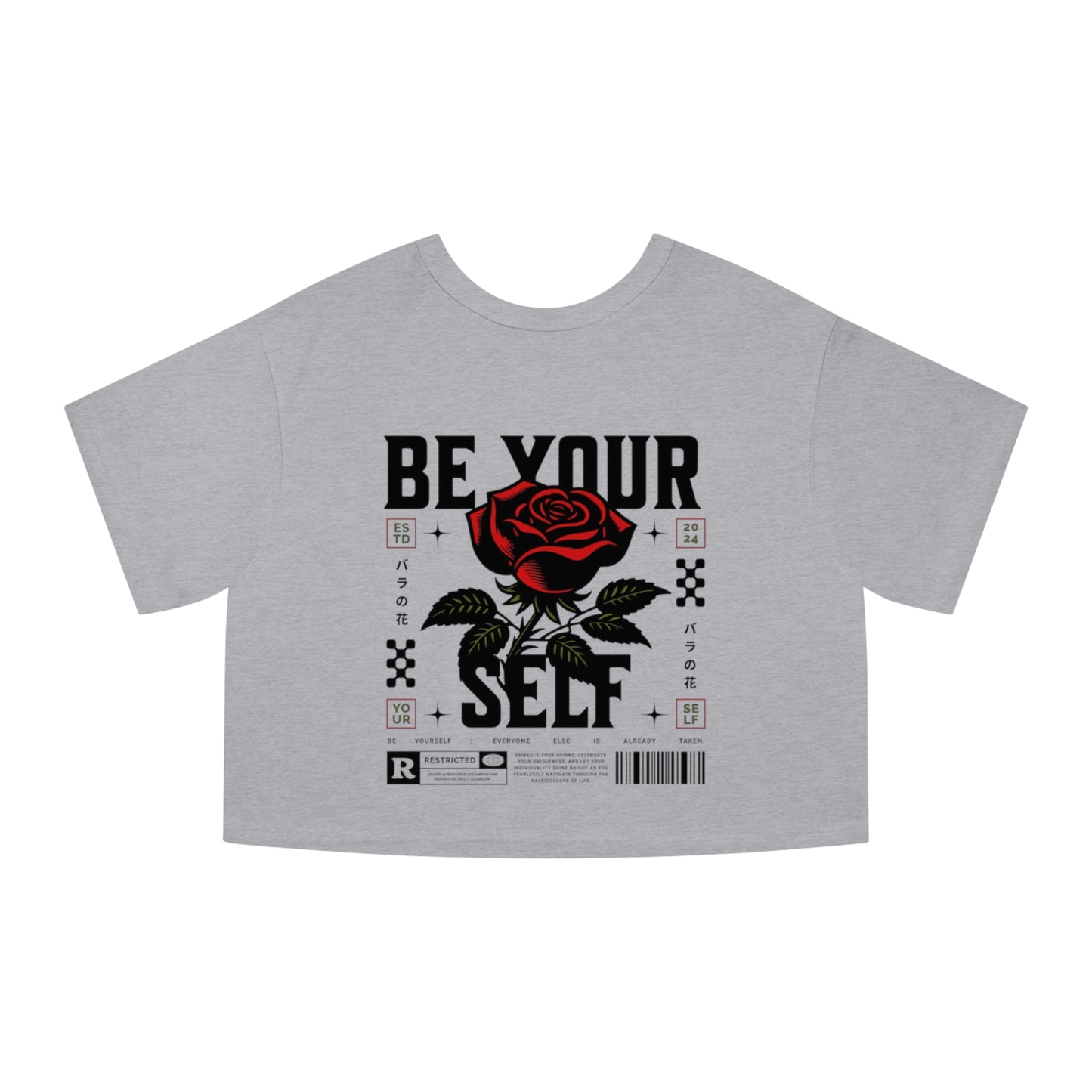 BYS Champion Women's Heritage Cropped T-Shirt - Memento Mori Clothing