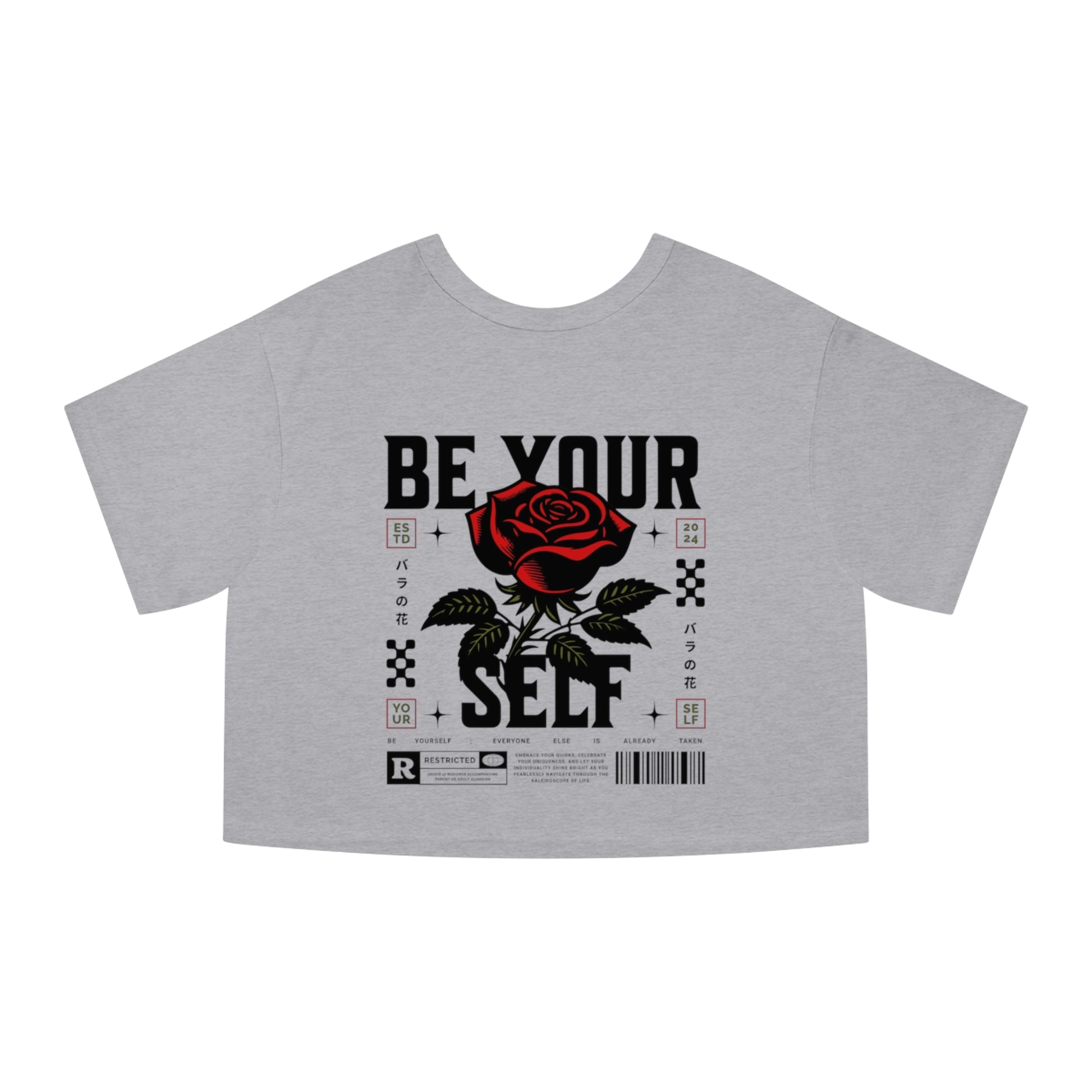 BYS Champion Women's Heritage Cropped T-Shirt - Memento Mori Clothing