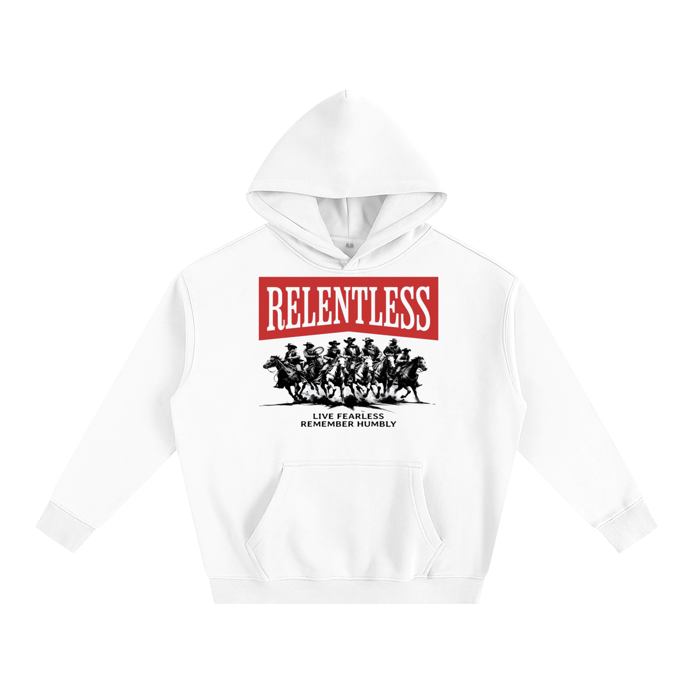 RELENTLESS Fleeced Hoodie - Memento Mori Clothing