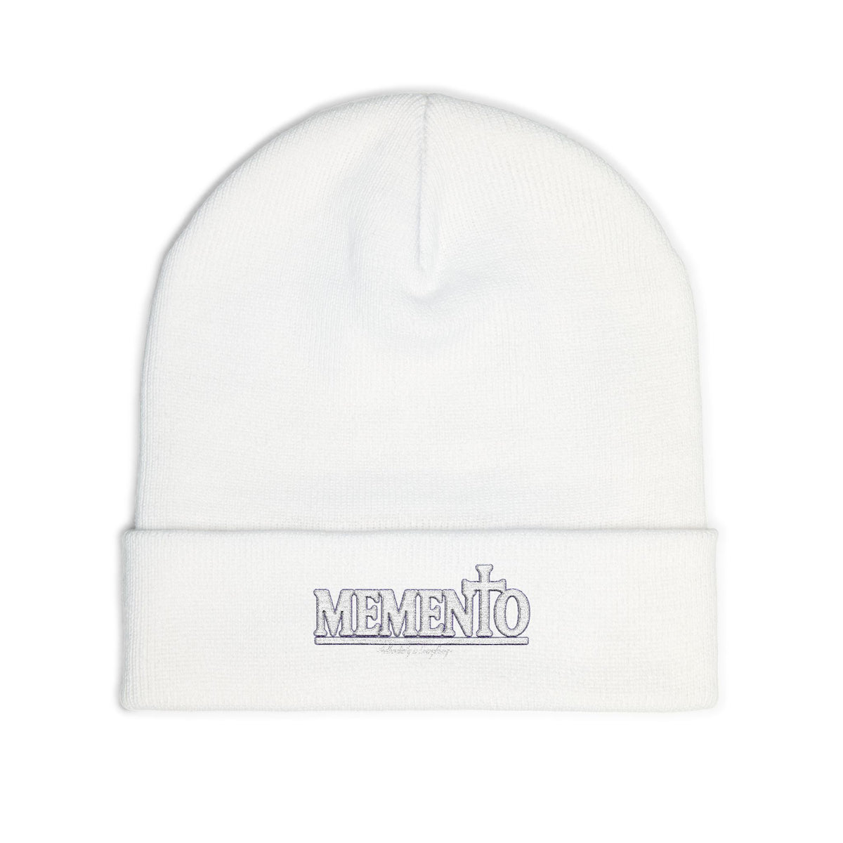 Memento Embroidered Knit Beanie