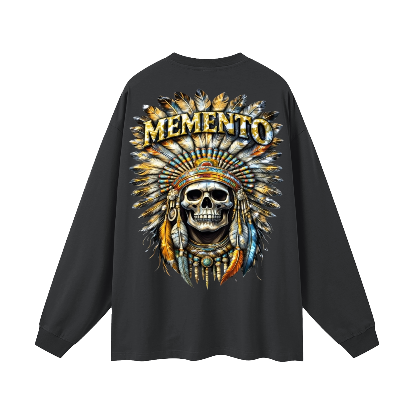 Golden Chief Oversized Unisex Long Sleeve T-Shirt - Memento Mori Clothing