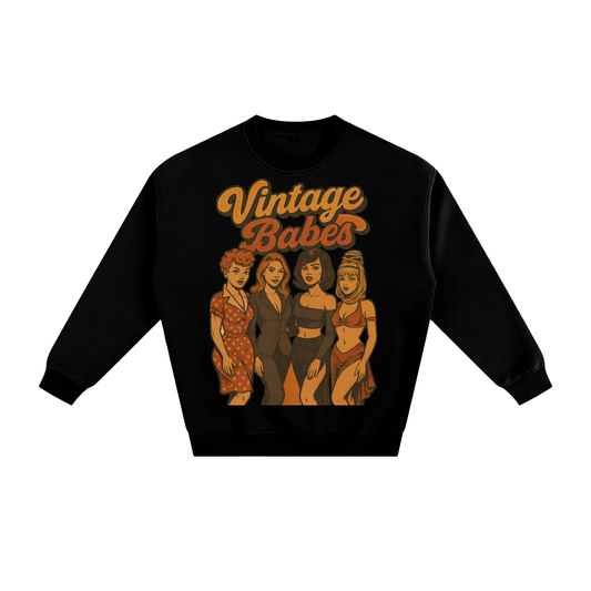Vintage Babes Fleeced Sweatshirt - Memento Mori Clothing