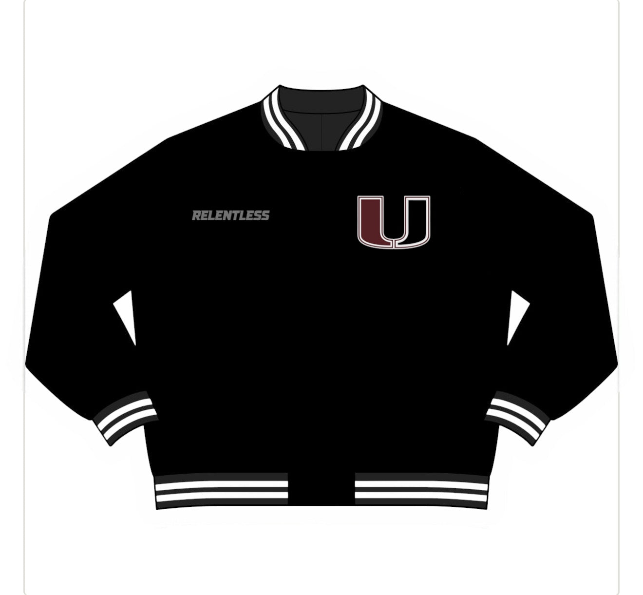 Urbana Varsity Bomber Jacket – Retro Script & Chest 'U' Letterman Jacket