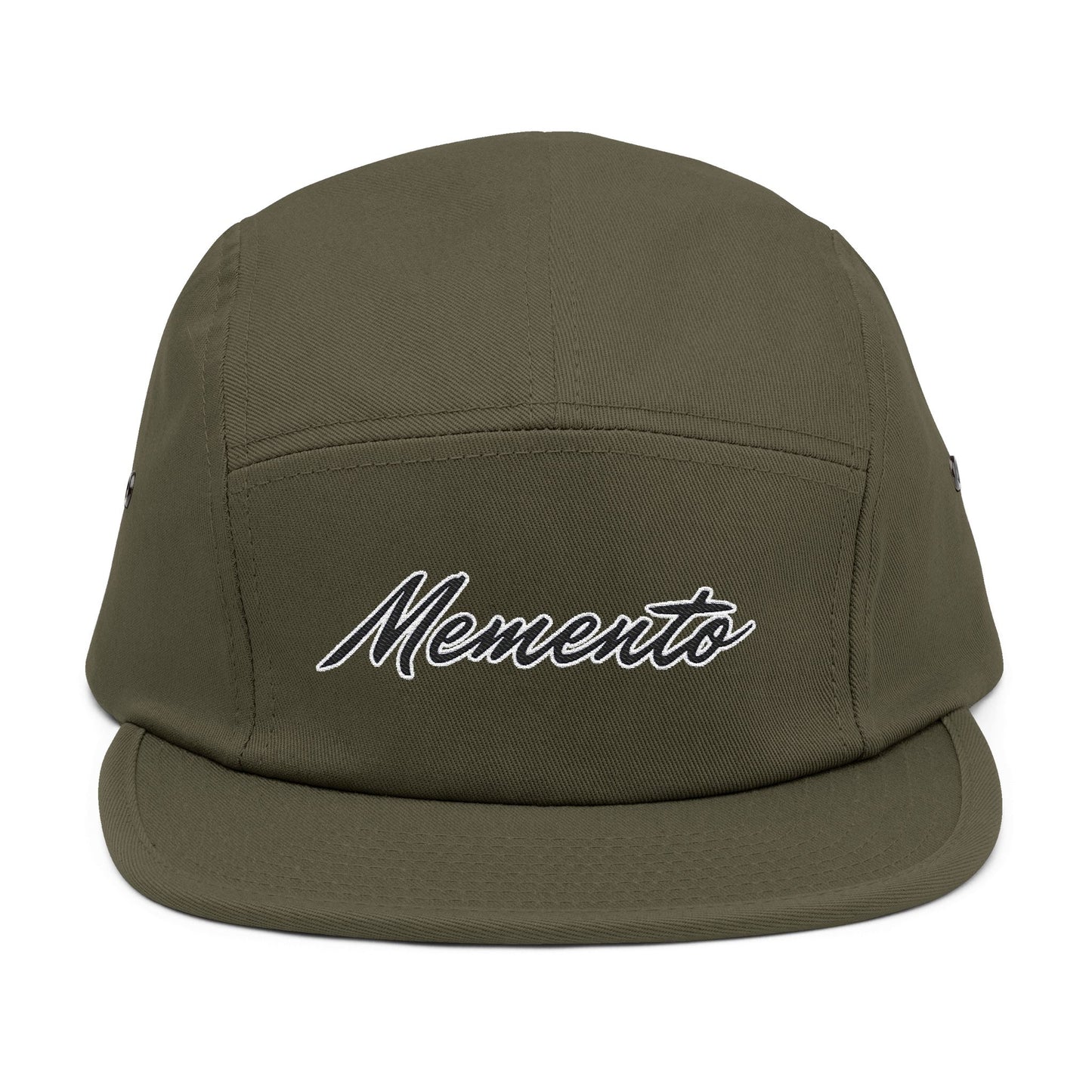 Embroidered 5 Panel Cap - Memento Logo Design - Memento Mori Clothing