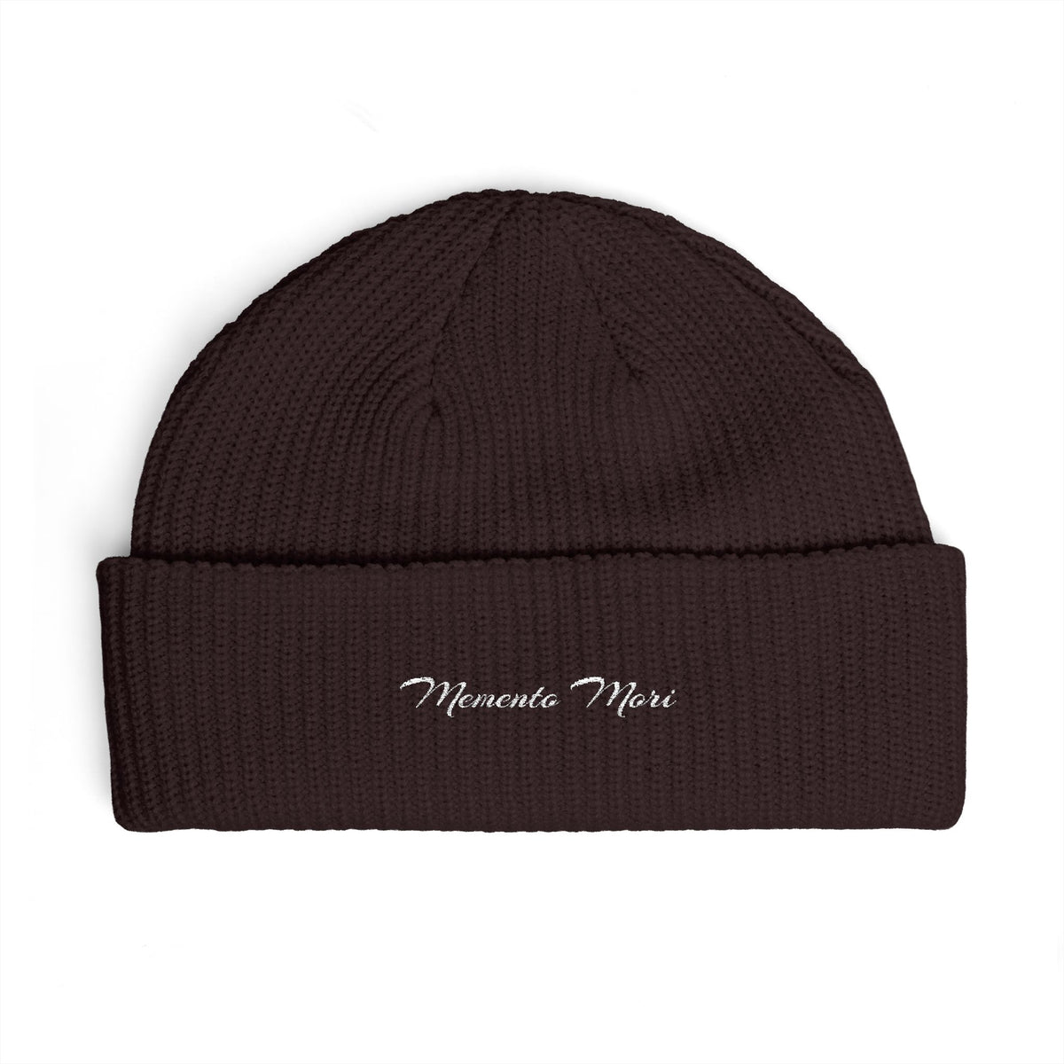 Memento Mori Embroidered Cuff Beanie