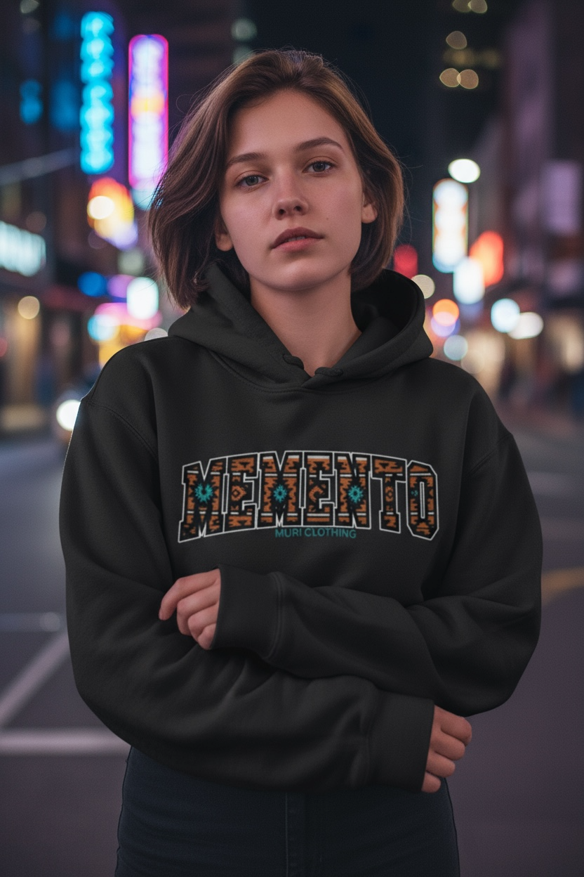 Contrast Tape Raw Edge Double Layered Hoodie - Memento Mori Clothing