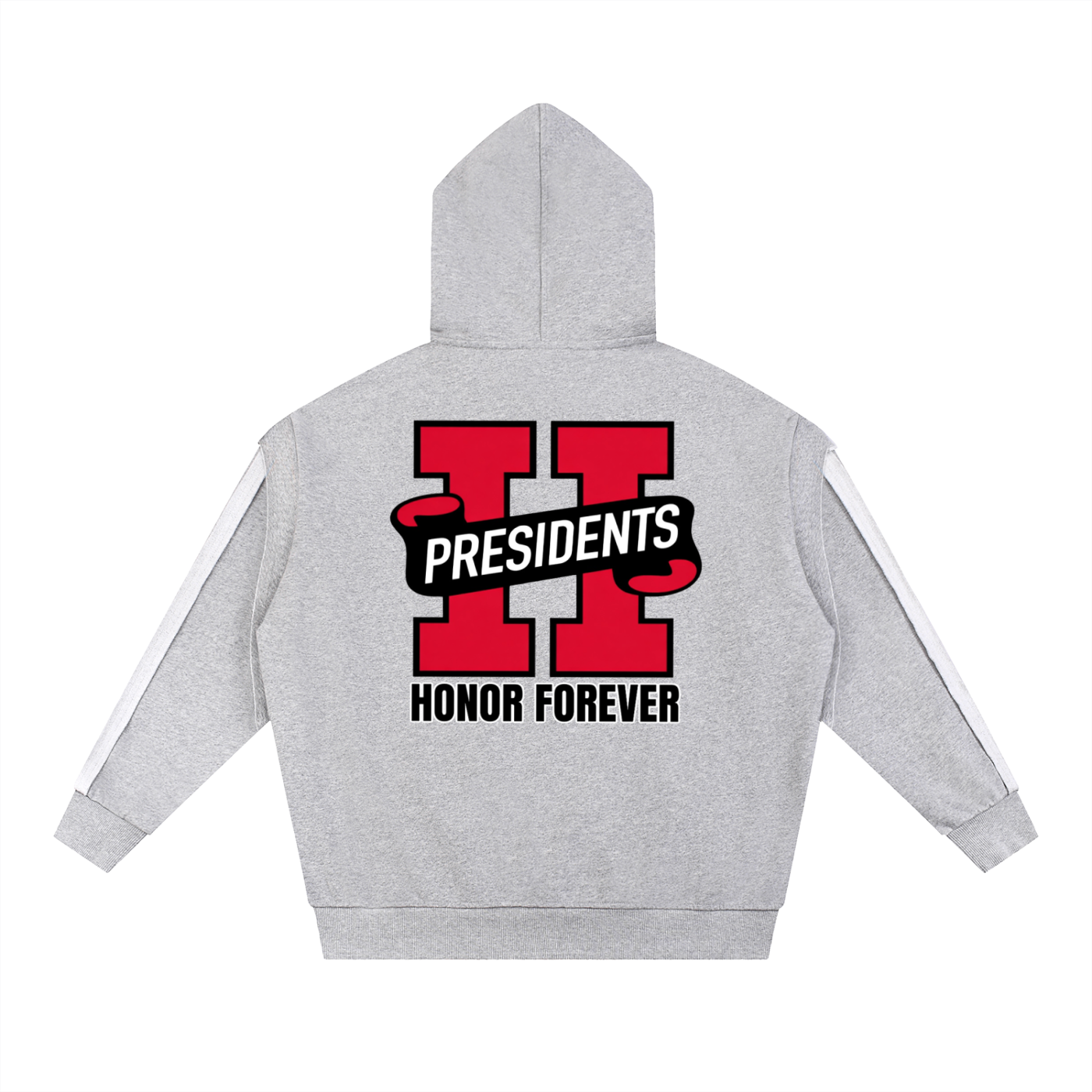 Contrast Tape Raw Edge Double Layered Hoodie - Memento Mori Clothing