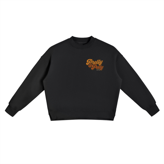 Pretty and Petty Side Slit Crewneck Sweatshirt - Memento Mori Clothing