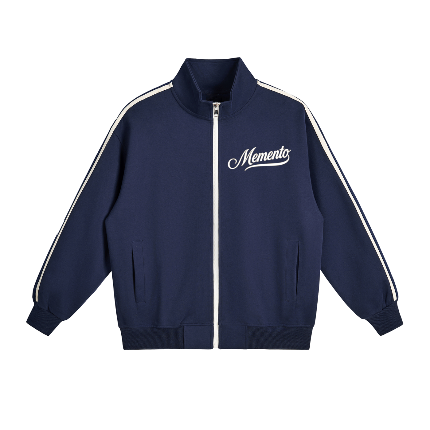 Contrast Side-Stripe Stand Collar  Jacket - Memento Mori Clothing