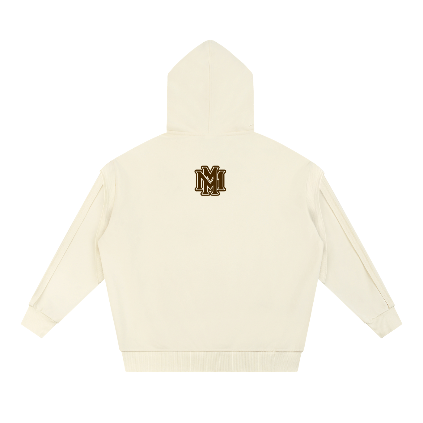 Contrast Tape Raw Edge Double Layered Hoodie - Memento Mori Clothing