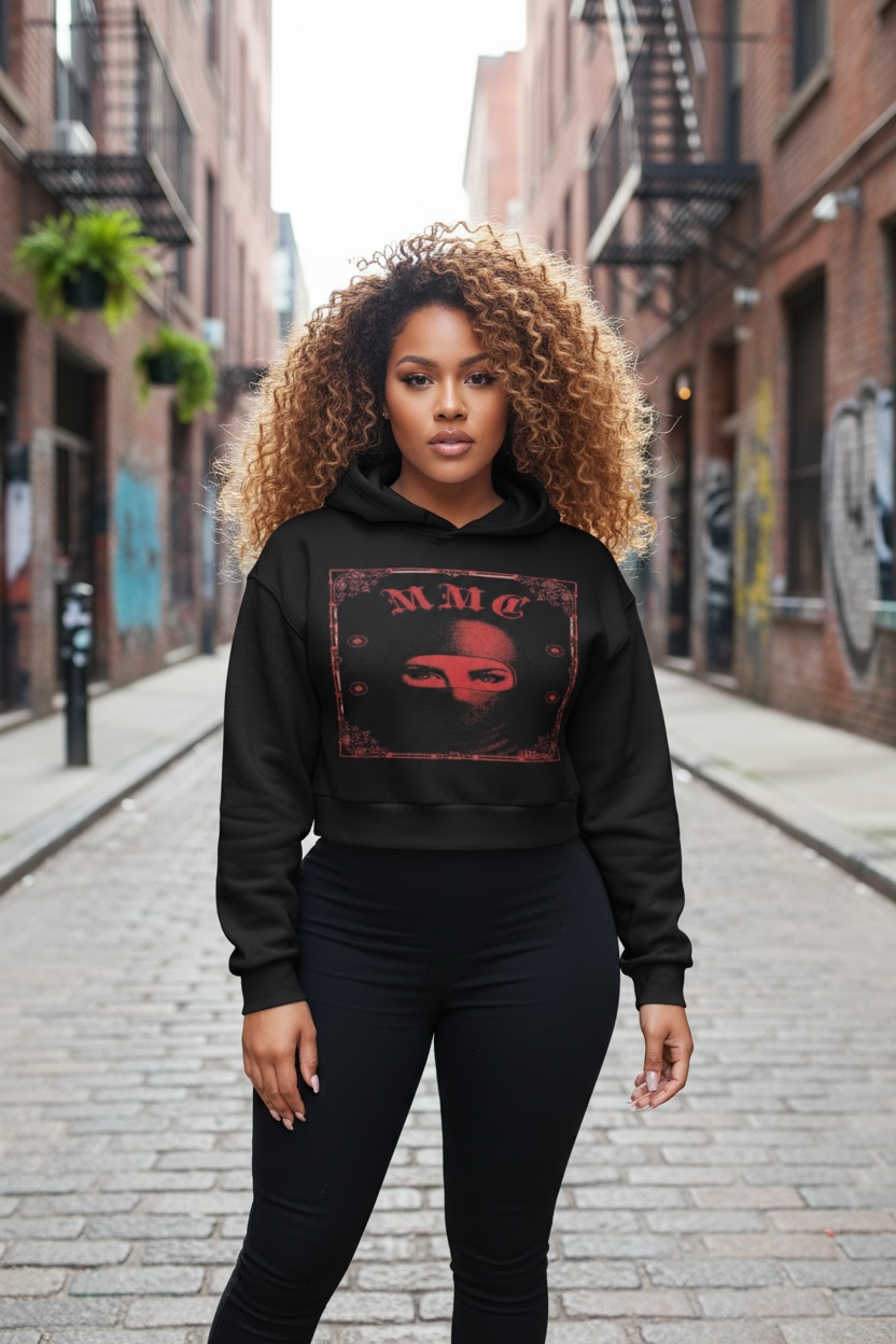Savage Cropped Hoodie - Memento Mori Clothing