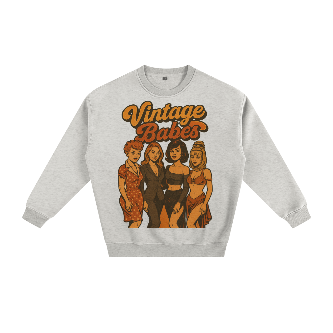 Vintage Babes Fleeced Sweatshirt - Memento Mori Clothing