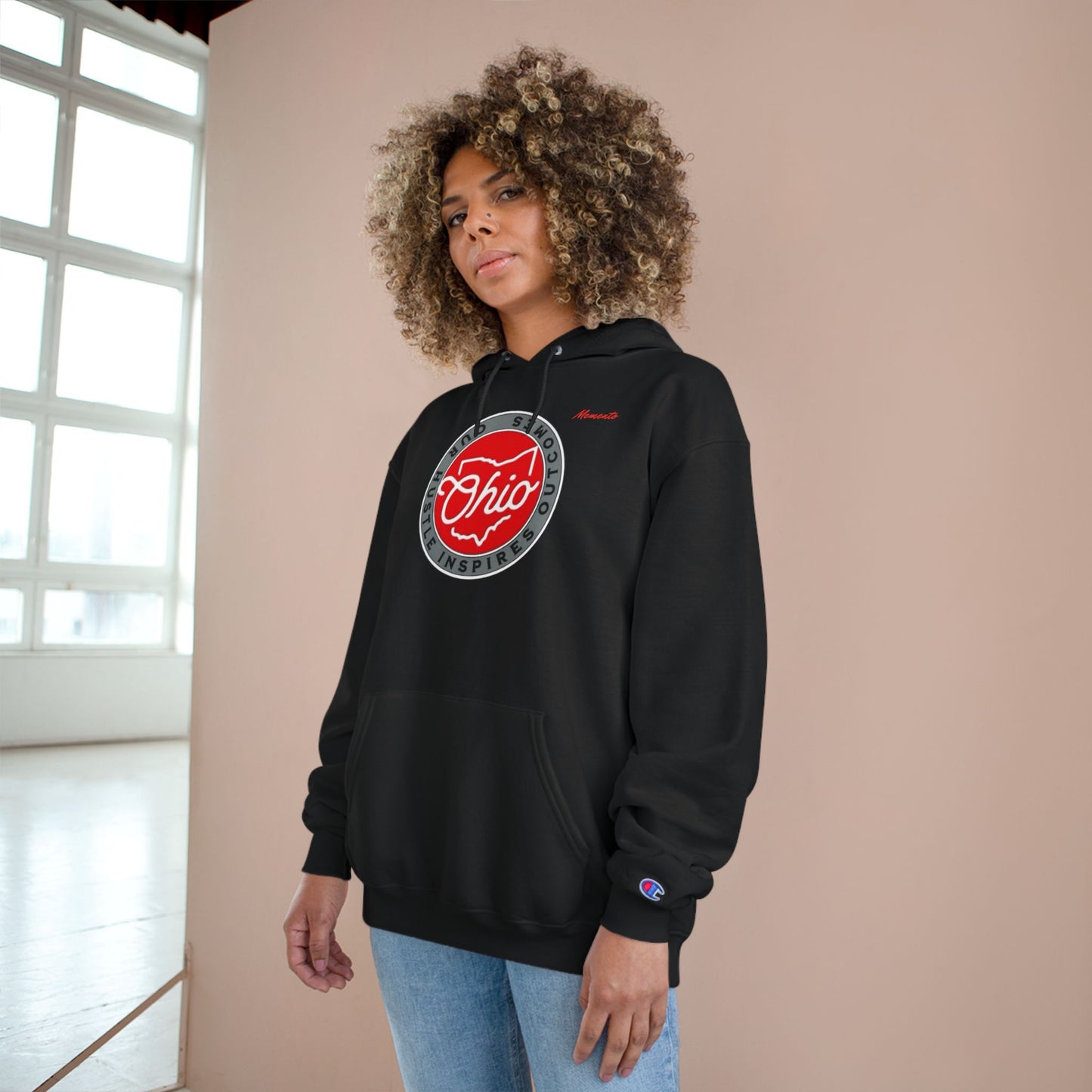 Ohio Champion Hoodie — Vintage Buckeye O Logo Pullover