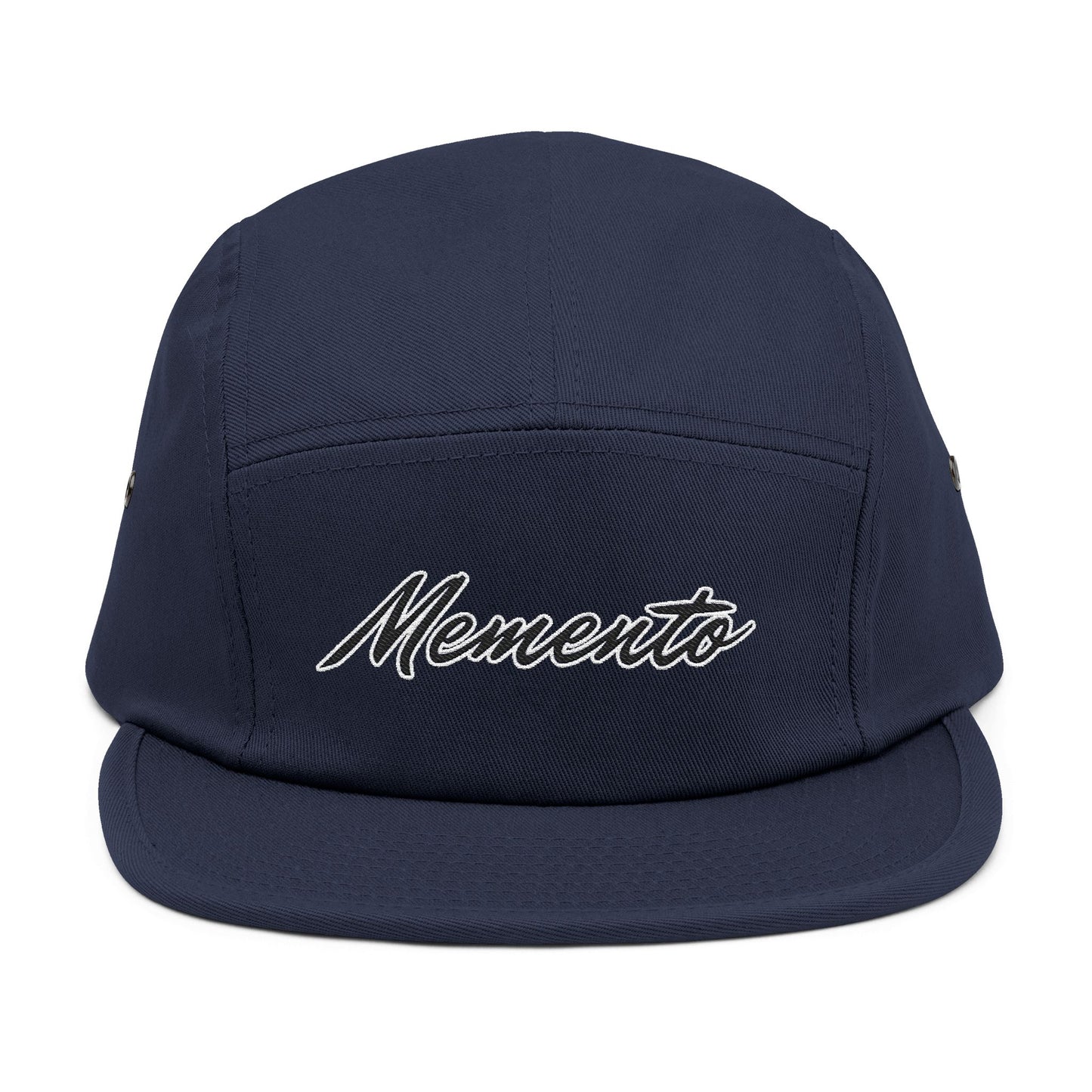 Embroidered 5 Panel Cap - Memento Logo Design - Memento Mori Clothing