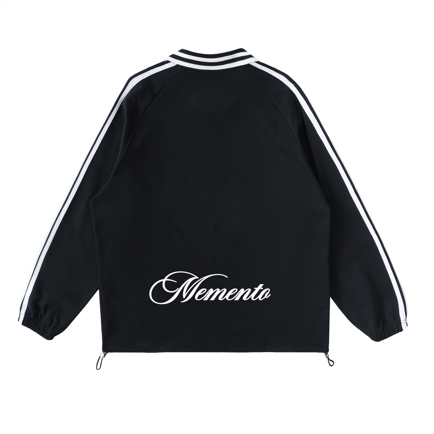 Memento Striped Lapel Collar Sweatshirt - Memento Mori Clothing