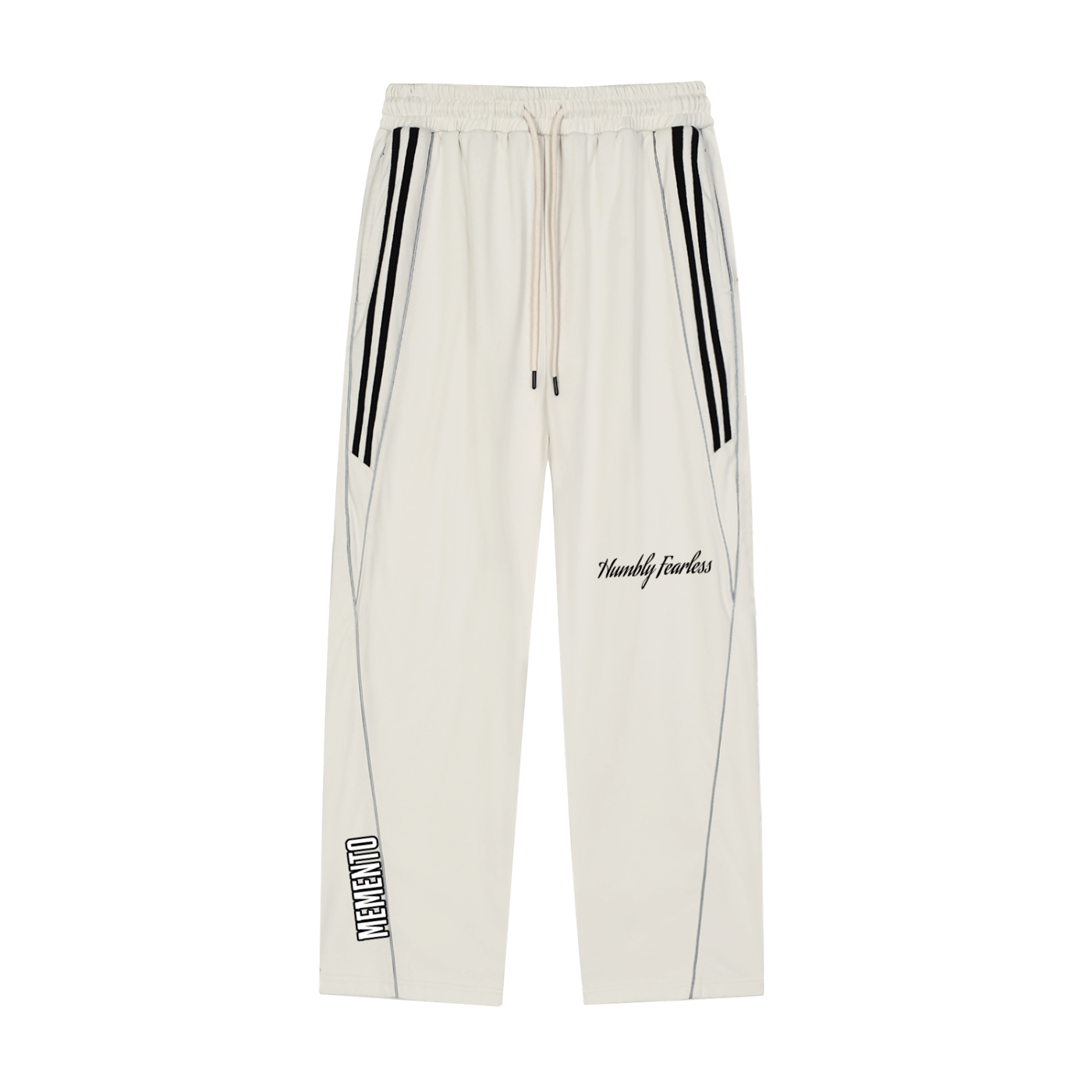 Reflection Striped Straight-Leg Sweatpants - Memento Mori Clothing