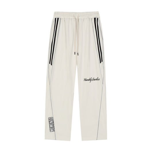 Reflection Striped Straight-Leg Sweatpants - Memento Mori Clothing
