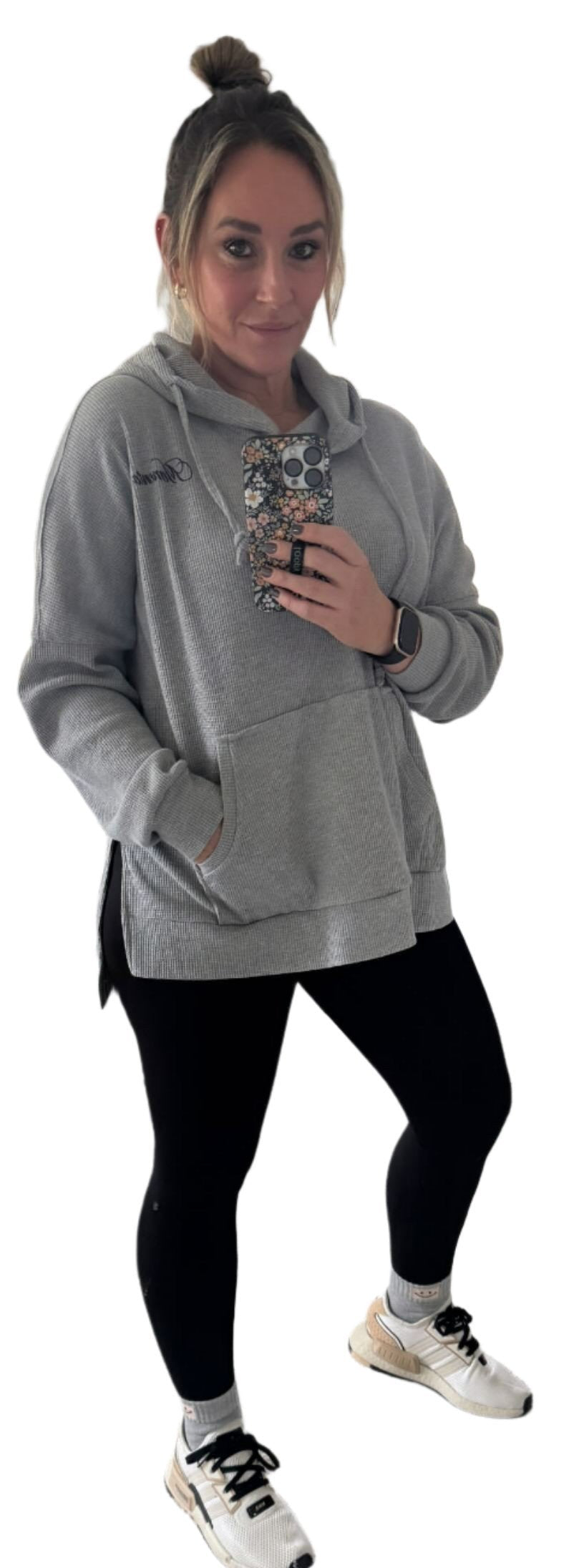 Women's Knit Fleece Lined High/Low Oversized Hoodie - Memento Mori Clothing