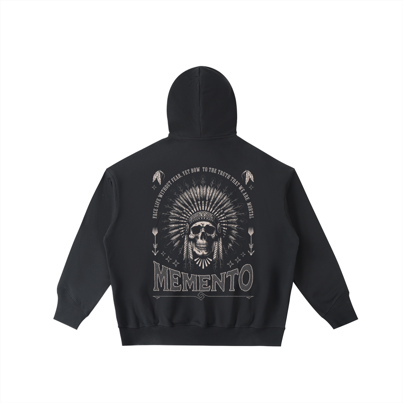Skully Half-Zip Fleece Hoodie - Memento Mori Clothing