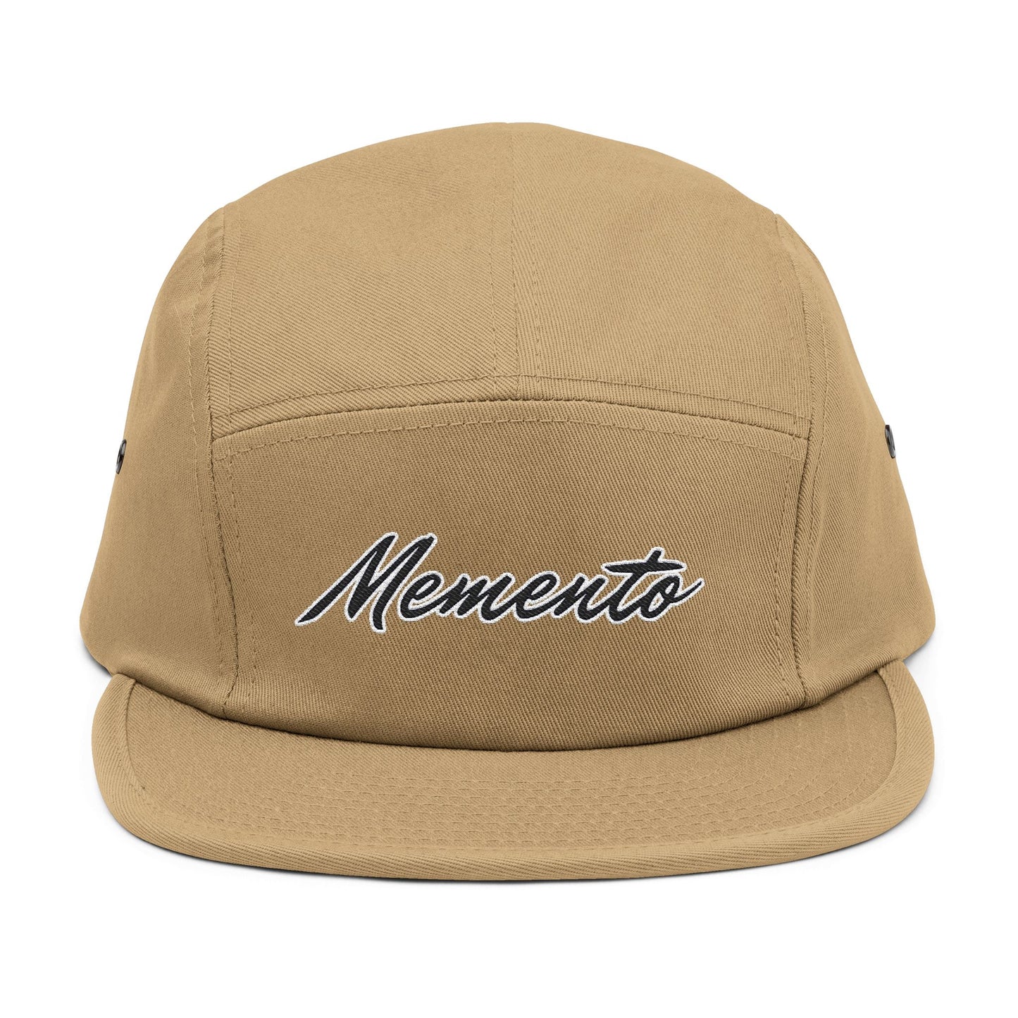 Embroidered 5 Panel Cap - Memento Logo Design - Memento Mori Clothing