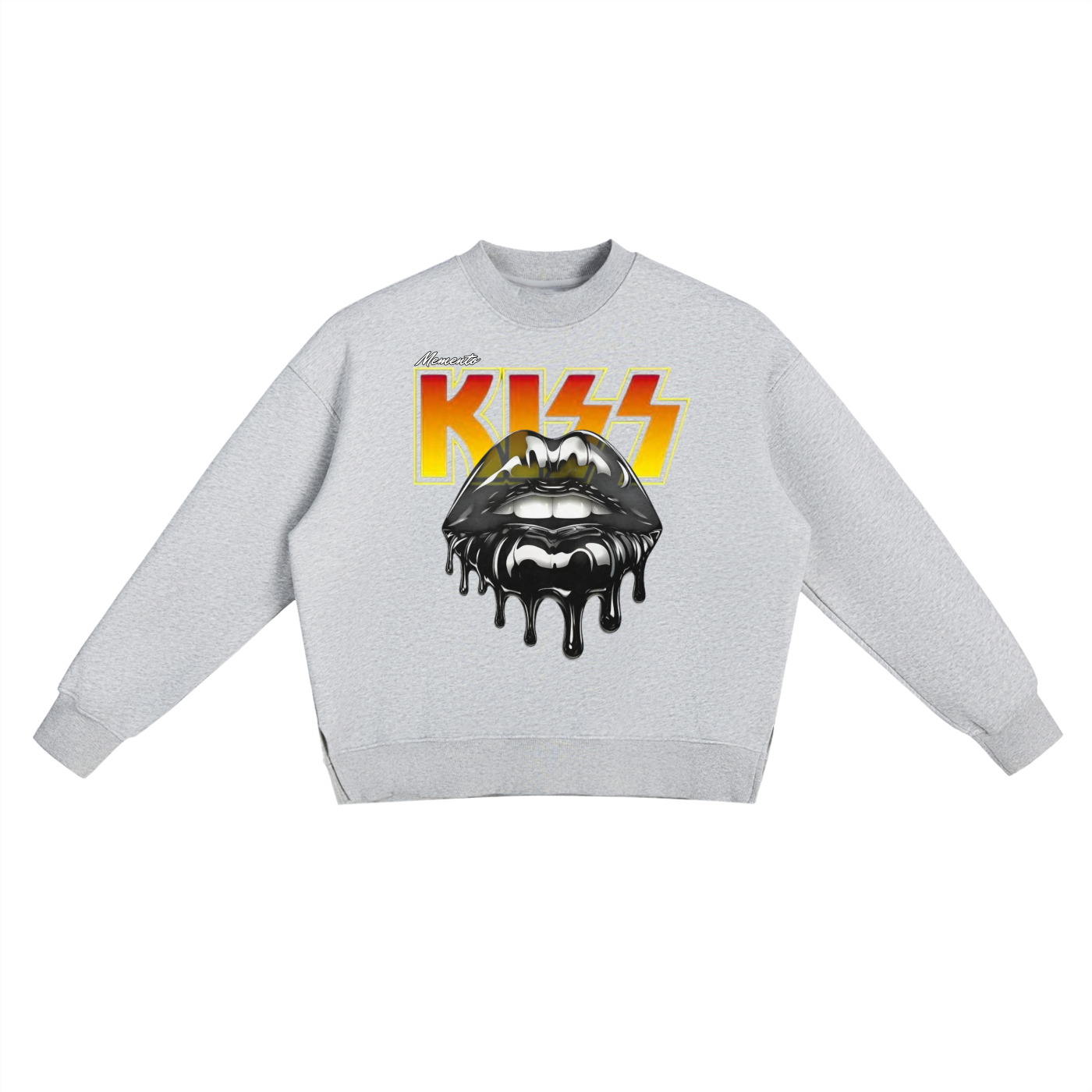 Melt Fleece Side Slit Crewneck Sweatshirt - Memento Mori Clothing