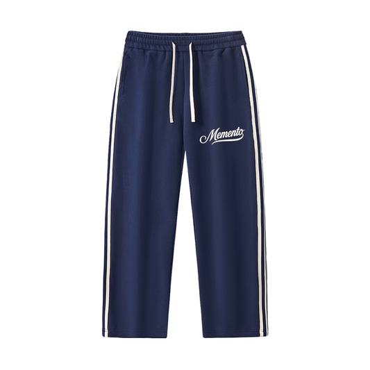 Contrast Side-Stripe Straight-Leg  Pants - Memento Mori Clothing