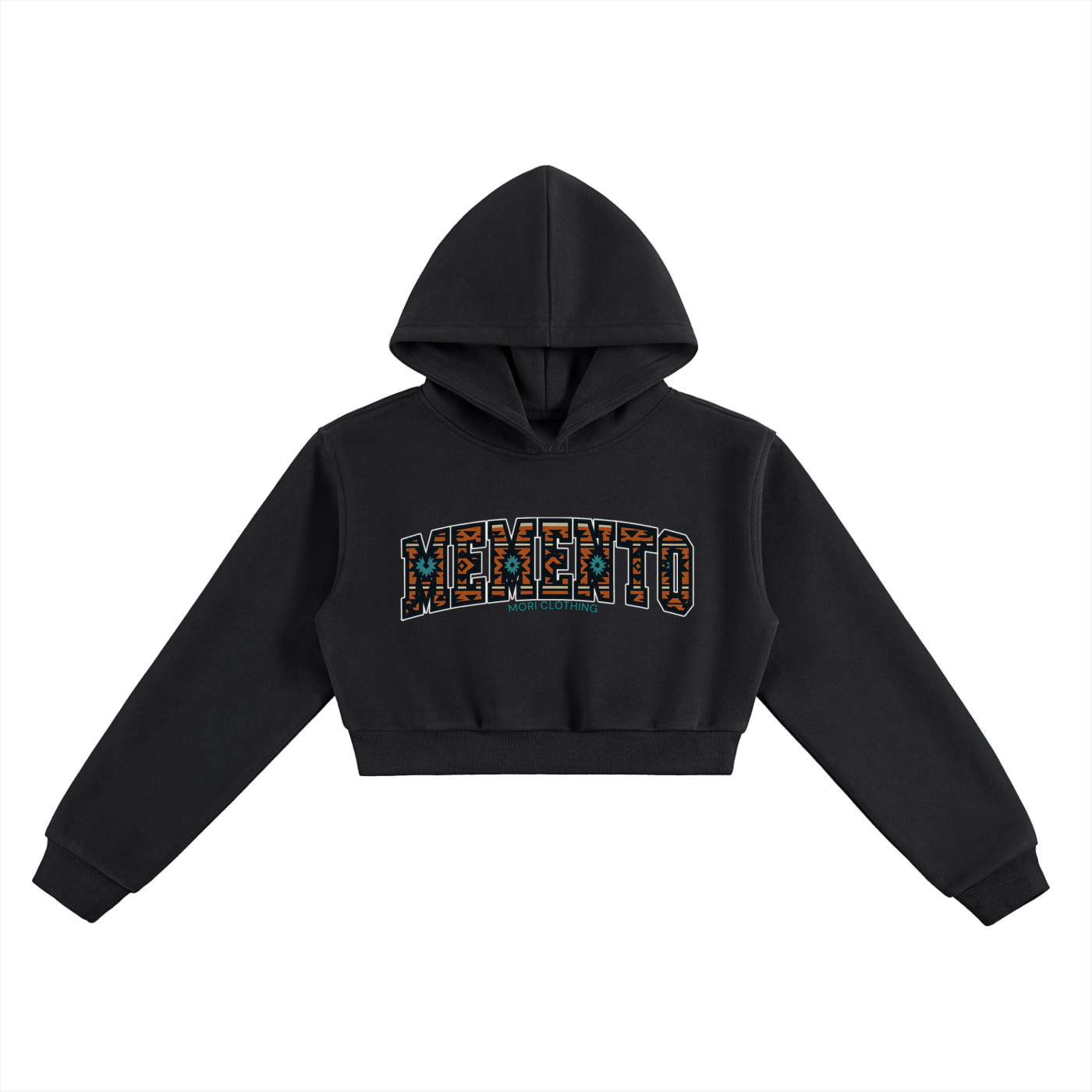 Memento Aztec Cropped Hoodie - Memento Mori Clothing