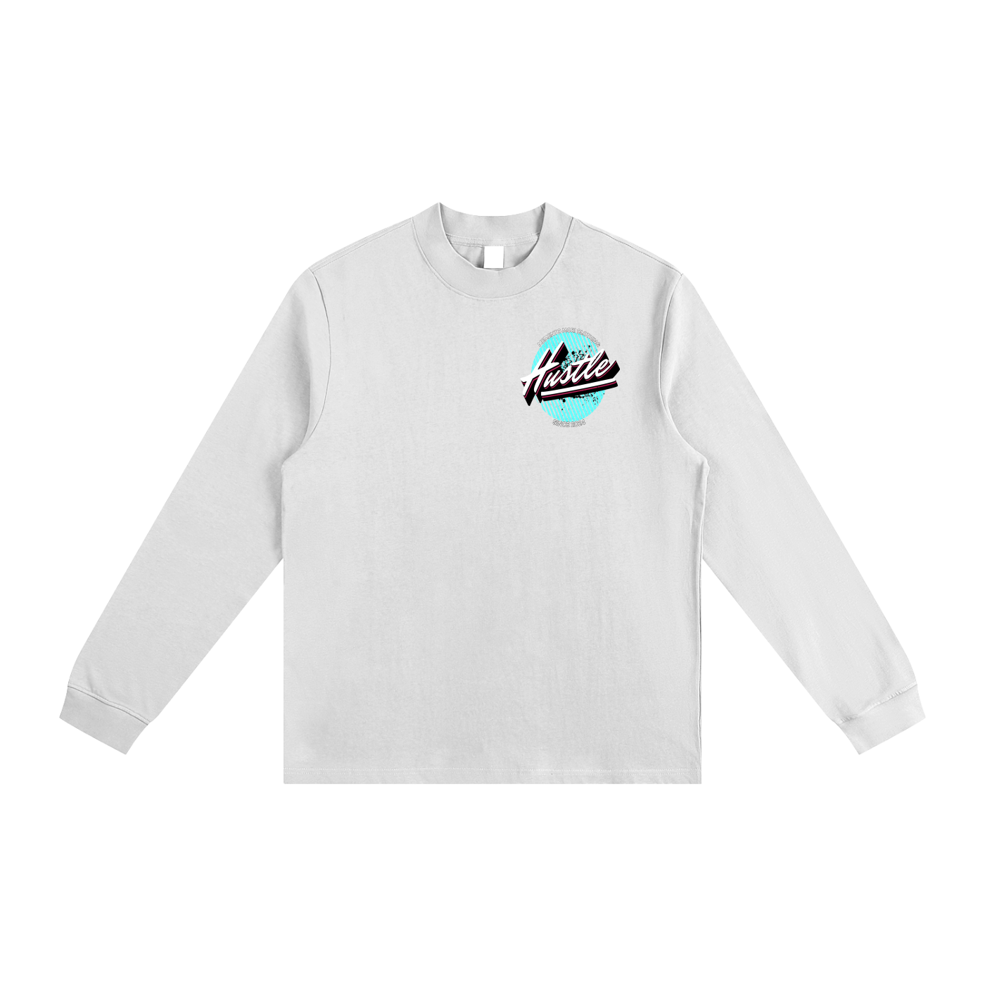 Hustle Non-Shrink Mock Neck Sweatshirt - Memento Mori Clothing