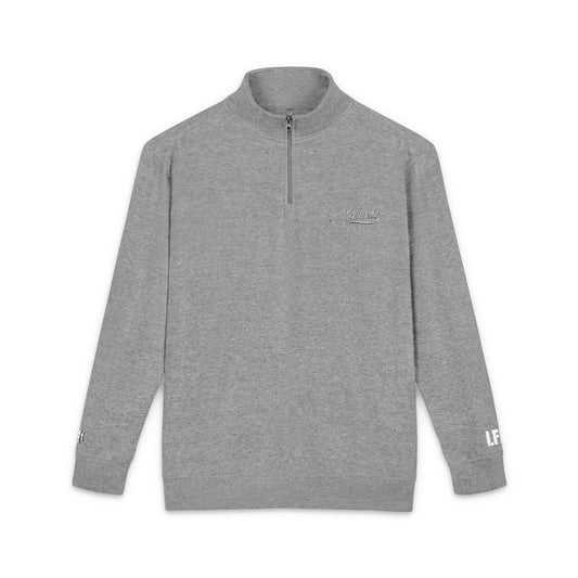 Fleece Pullover Embroidered with Memento Mori LFRH Live Fearless, Remember Humbly