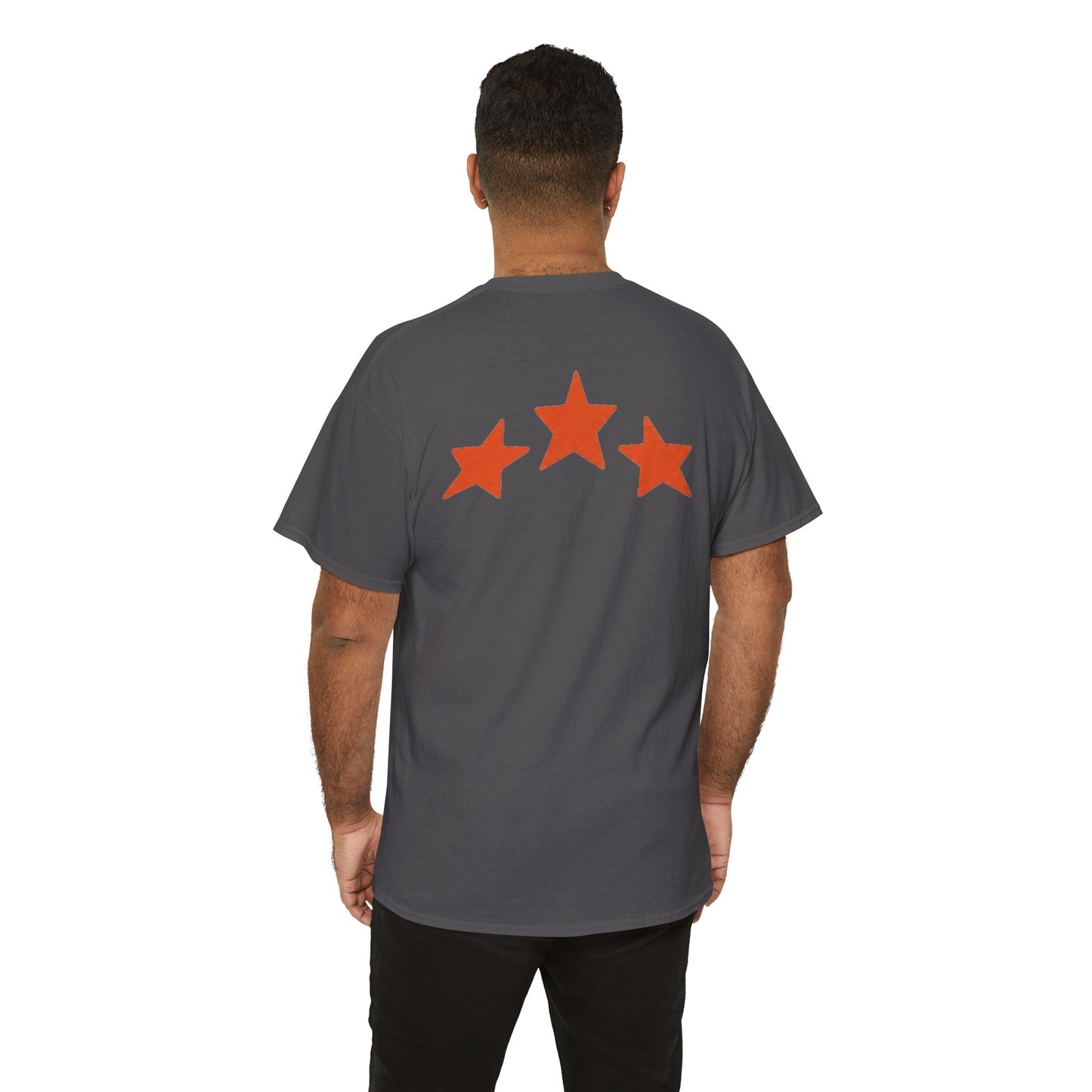 Memento Graphic Tee — Bold 3-Star Logo Cotton T-Shirt