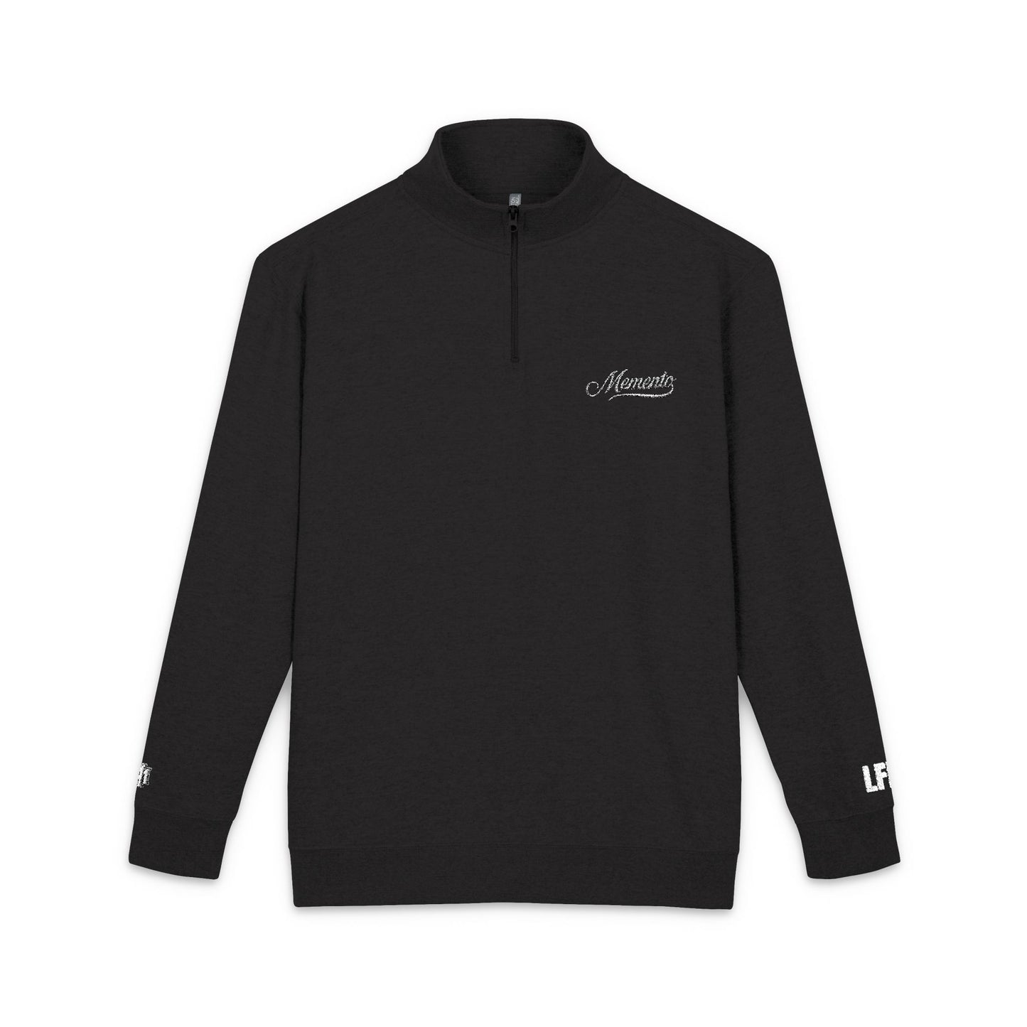 Fleece Pullover Embroidered with Memento Mori LFRH Live Fearless, Remember Humbly