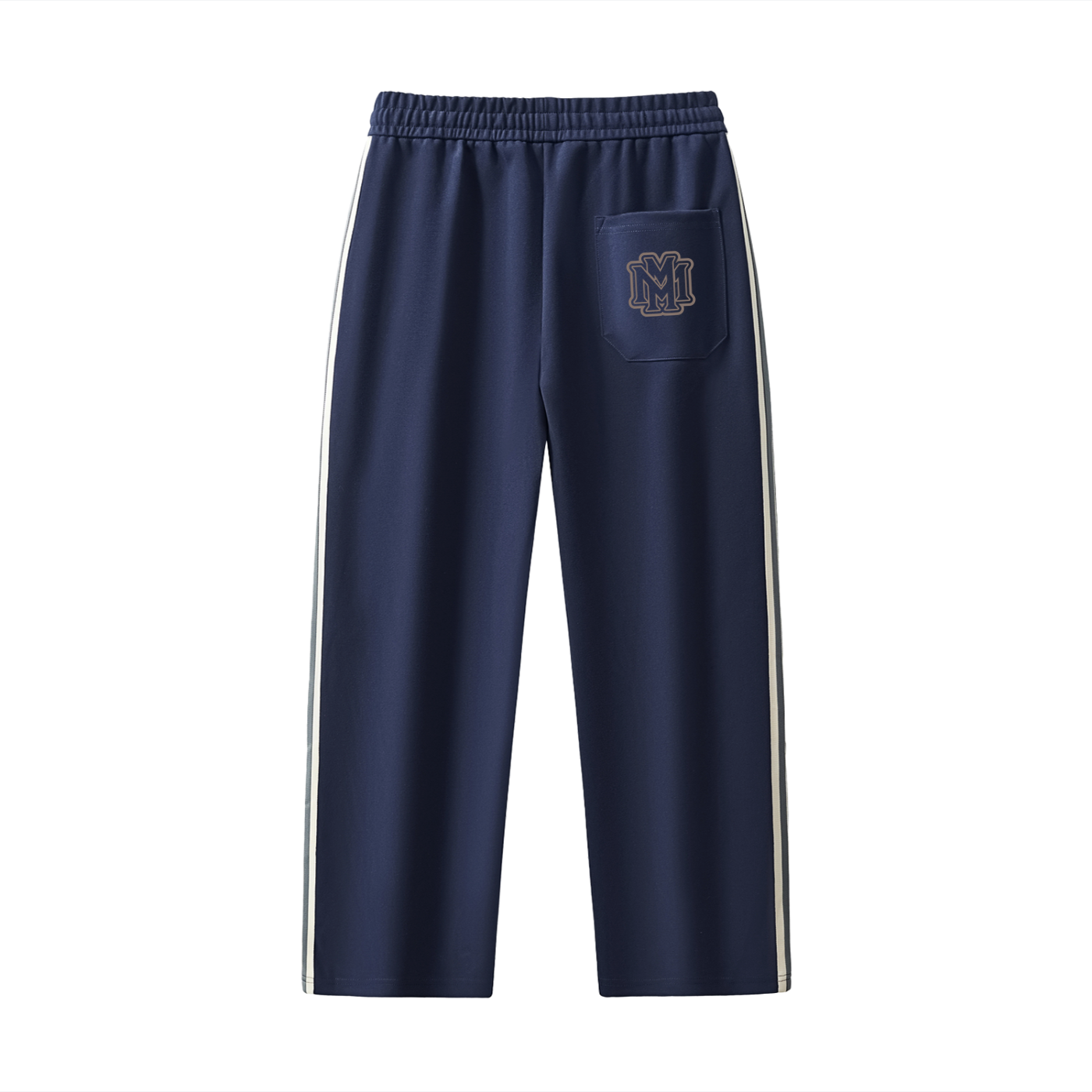Contrast Side-Stripe Straight-Leg  Pants - Memento Mori Clothing
