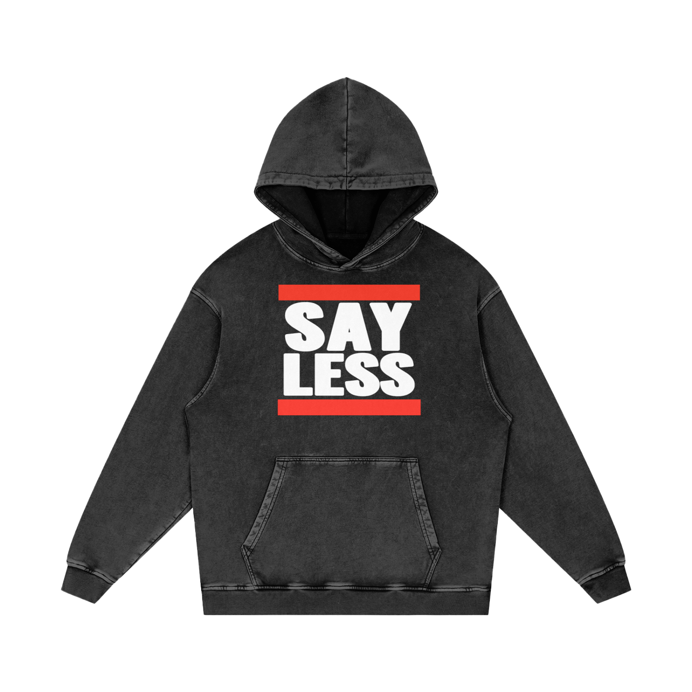 Snow Washed Loose Cotton Hoodie - Memento Mori Clothing
