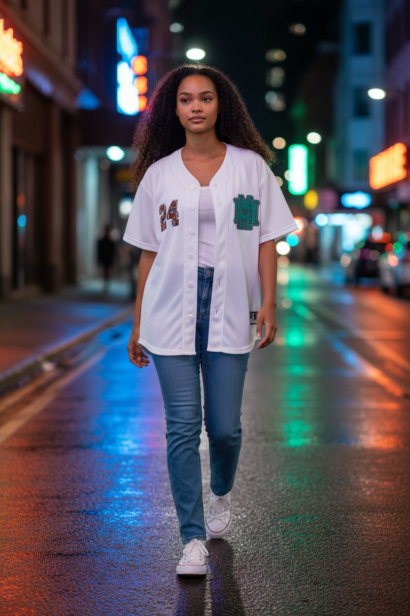 Varsity Button-Up Baseball Jersey - Memento Mori Clothing