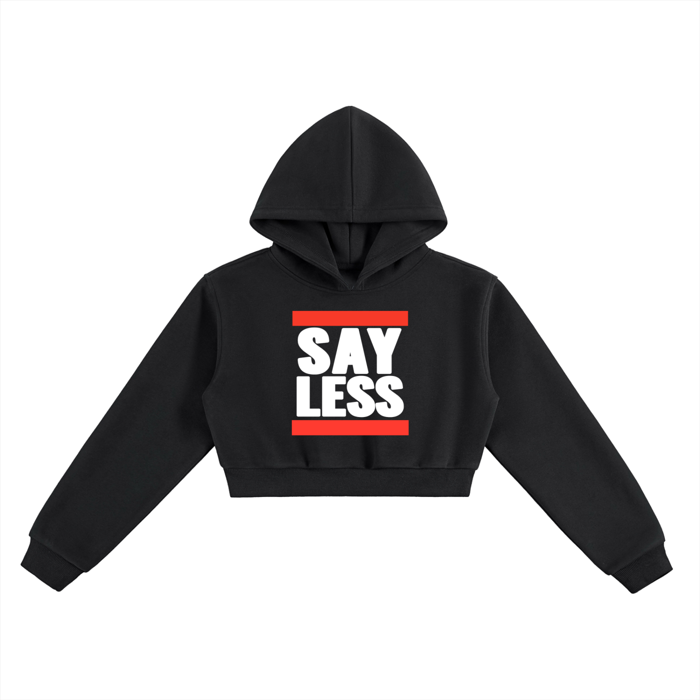 Say Less Cropped Hoodie - Memento Mori Clothing