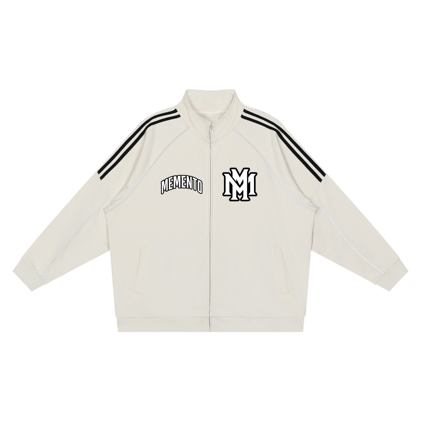 Reflection Striped Raglan Sleeve  Jacket - Memento Mori Clothing