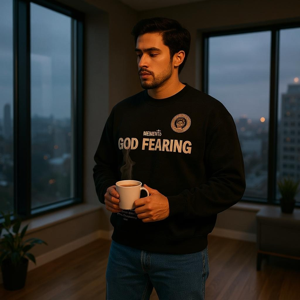 God Fearing Fleeced Sweatshirt - Memento Mori Clothing