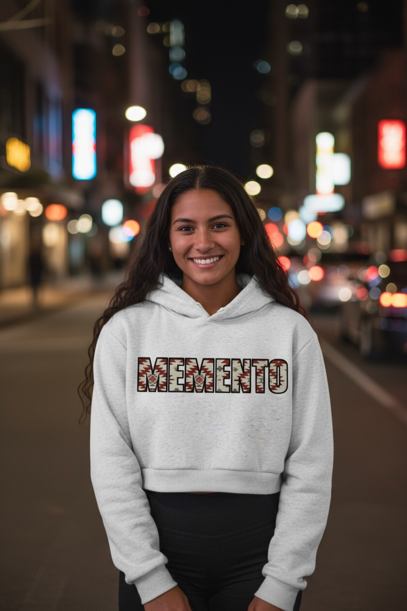 MMC Aztec Cropped Hoodie - Memento Mori Clothing