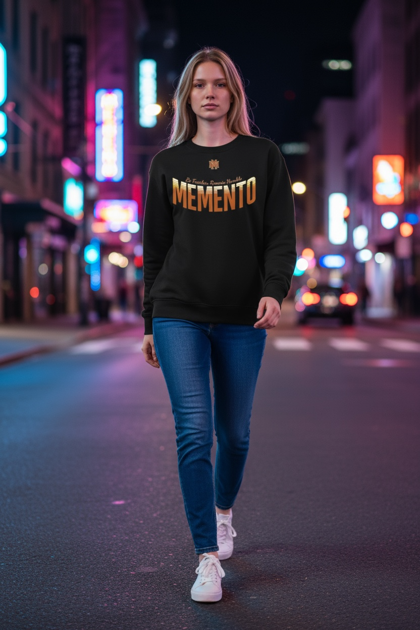 Fleece Side Slit Crewneck Sweatshirt - Memento Mori Clothing
