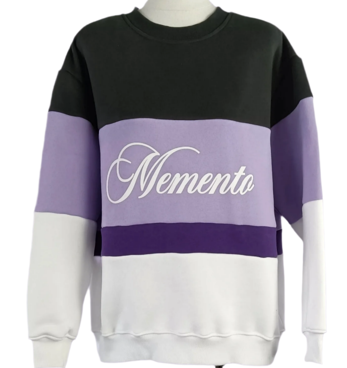 Women's Color Block Crewneck Sweatshirts - Memento Mori Clothing