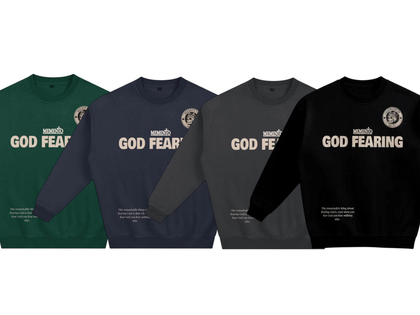God Fearing Fleeced Sweatshirt - Memento Mori Clothing