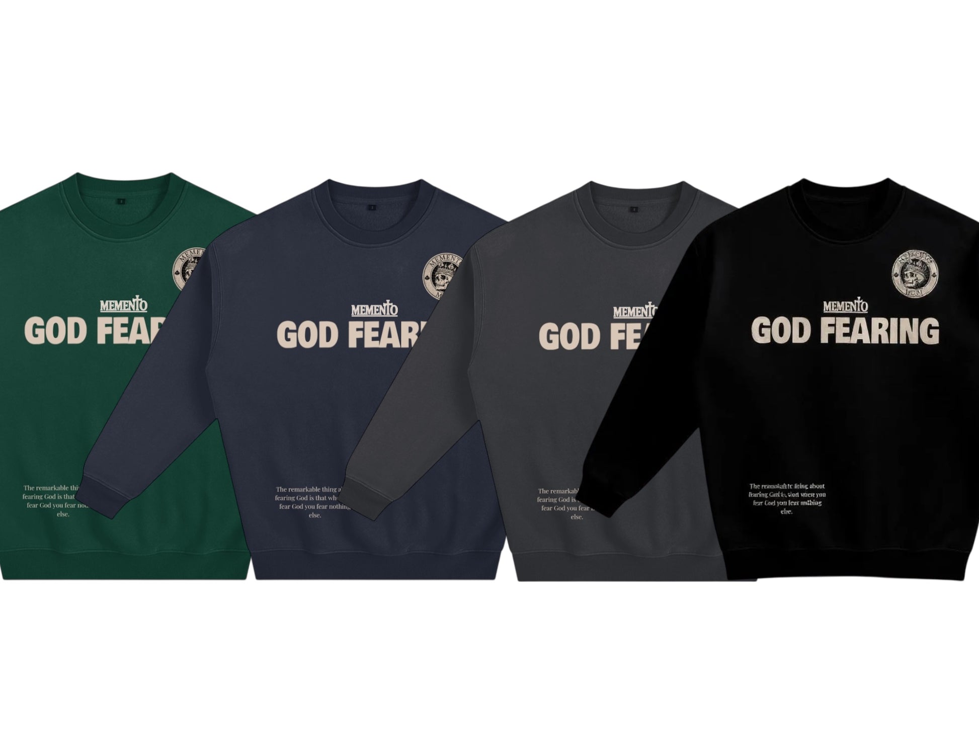 God Fearing Fleeced Sweatshirt - Memento Mori Clothing