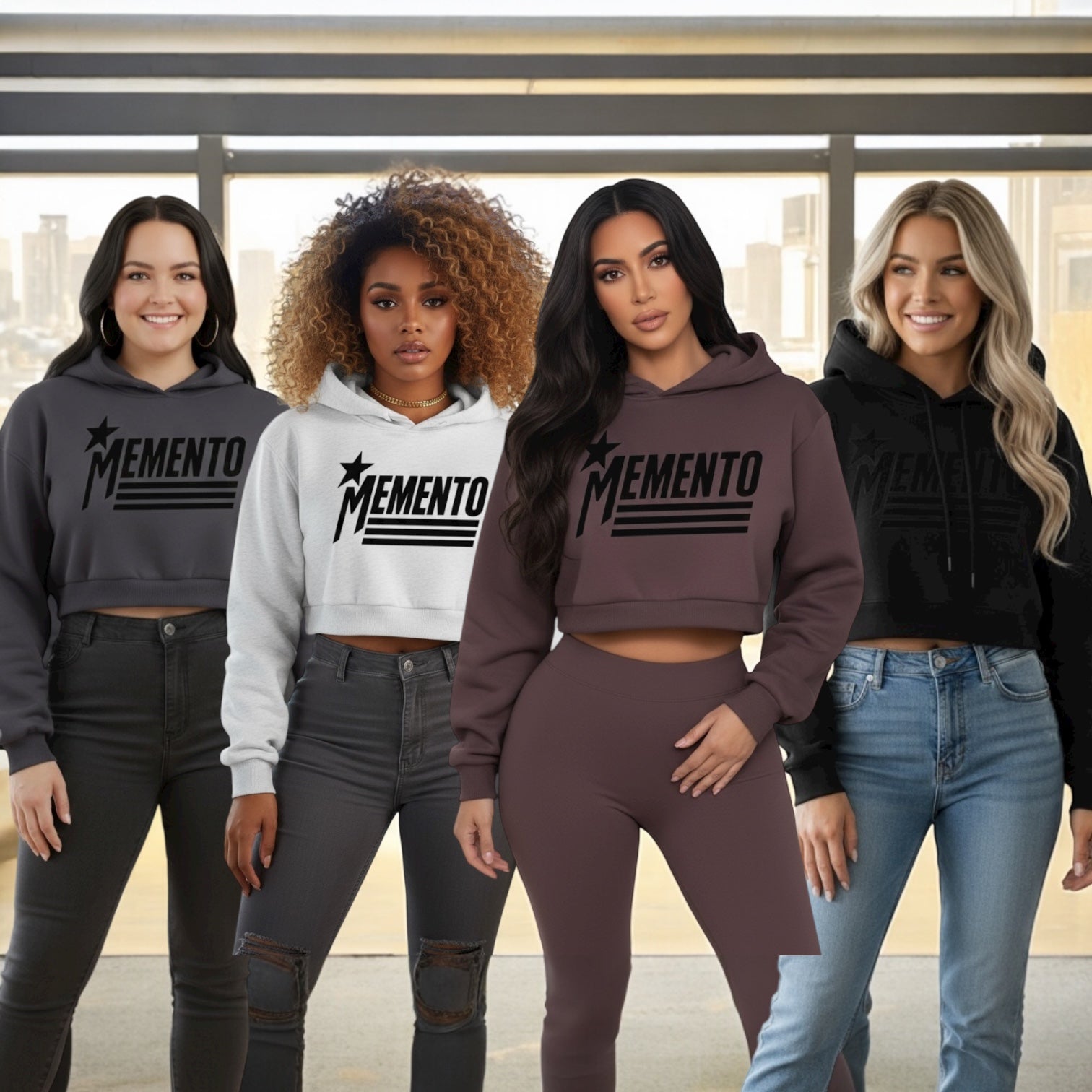 Essential Cropped Hoodie - Memento Mori Clothing