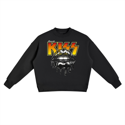 Melt Fleece Side Slit Crewneck Sweatshirt - Memento Mori Clothing