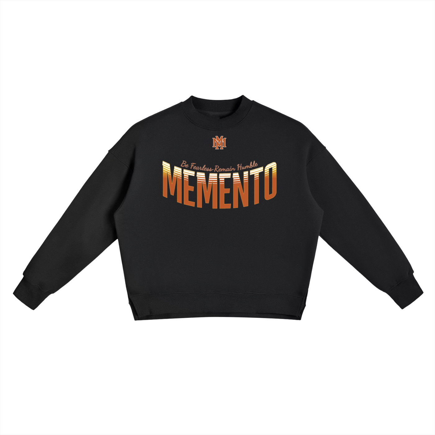 Fleece Side Slit Crewneck Sweatshirt - Memento Mori Clothing