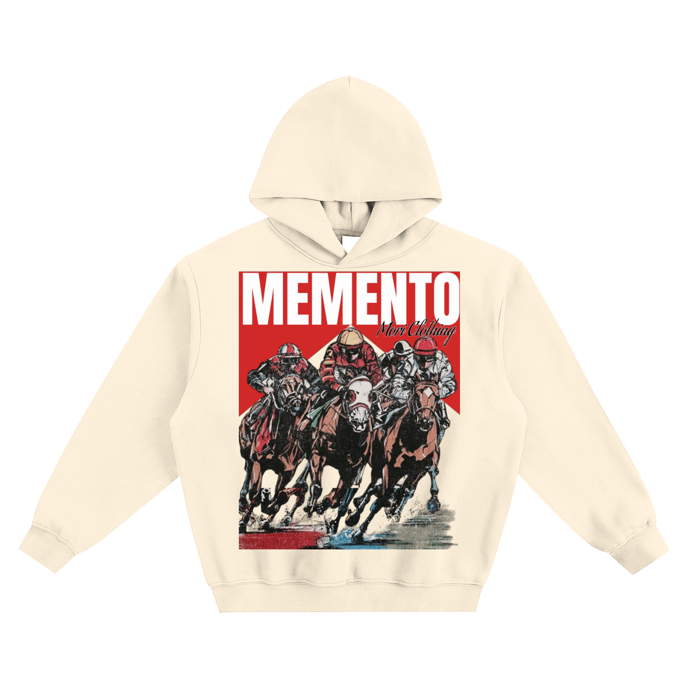 Triple Crown Fleeced Boxy Hoodie - Memento Mori Clothing