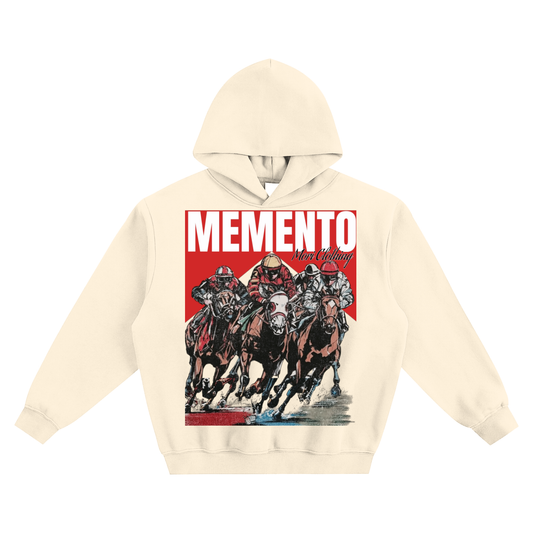 Triple Crown Fleeced Boxy Hoodie - Memento Mori Clothing