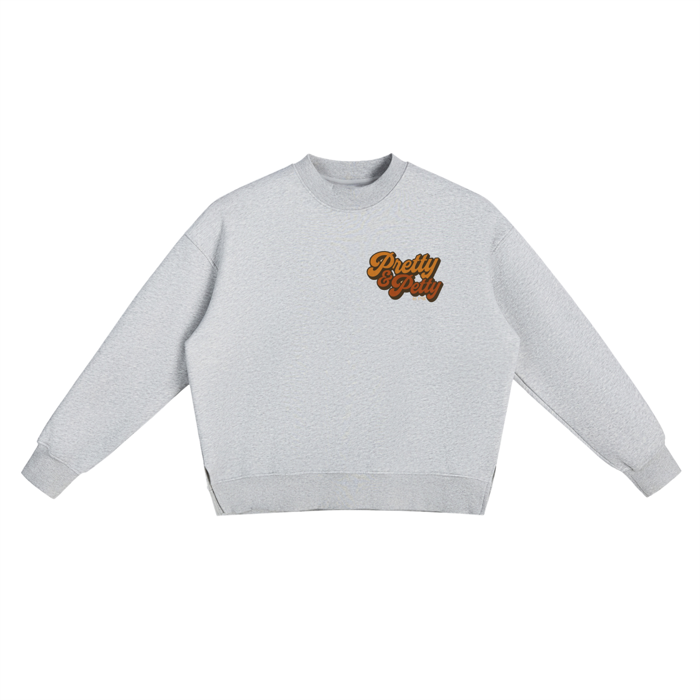 Pretty and Petty Side Slit Crewneck Sweatshirt - Memento Mori Clothing
